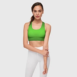 Топик спортивный женский Neon-Fit - Зелёный неон, цвет: 3D-принт — фото 2