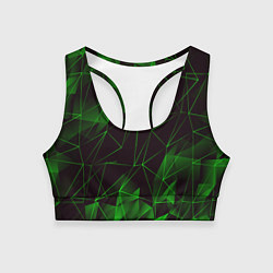 Топик спортивный женский GREEN STRIPES, цвет: 3D-принт