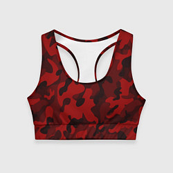 Топик спортивный женский RED MILITARY, цвет: 3D-принт