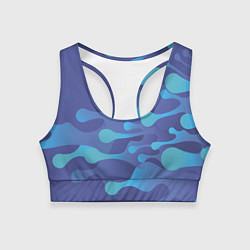 Топик спортивный женский Абстрактные краски, цвет: 3D-принт