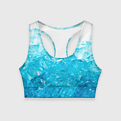 Топик спортивный женский Лёд, цвет: 3D-принт
