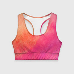 Топик спортивный женский Краски, цвет: 3D-принт