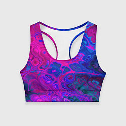 Топик спортивный женский FRACTAL, цвет: 3D-принт