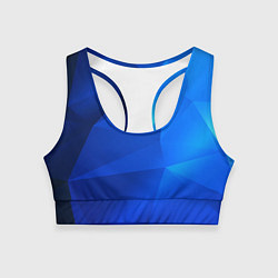 Топик спортивный женский SHADES OF BLUE, цвет: 3D-принт