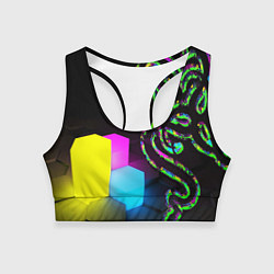 Топик спортивный женский RAZER, цвет: 3D-принт