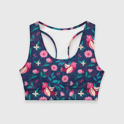 Топик спортивный женский Арт джунгли, цвет: 3D-принт