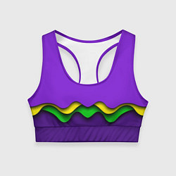Топик спортивный женский MELTING, цвет: 3D-принт