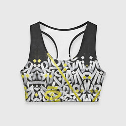 Топик спортивный женский GRAFFITY, цвет: 3D-принт