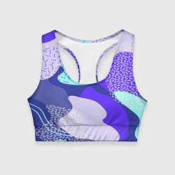 Топик спортивный женский Blue lake, цвет: 3D-принт