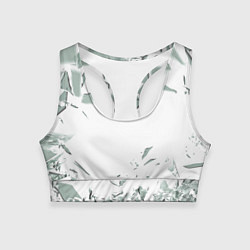 Топик спортивный женский Разбитое стекло, цвет: 3D-принт