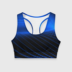 Топик спортивный женский Неоновые лучи, цвет: 3D-принт