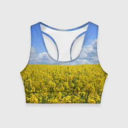 Топик спортивный женский Желтый цвет весны, цвет: 3D-принт