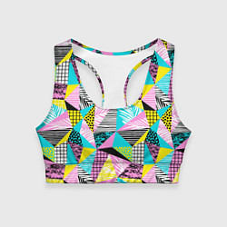 Топик спортивный женский Ретро арт, цвет: 3D-принт