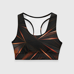 Топик спортивный женский Геометрическая Абстракция, цвет: 3D-принт