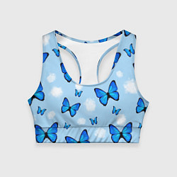 Топик спортивный женский Бабочки Моргенштерна, цвет: 3D-принт