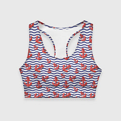 Женский спортивный топ Красные якоря