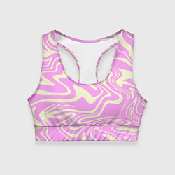 Топик спортивный женский Лолипоп абстракция, цвет: 3D-принт