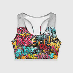 Женский спортивный топ Graffiti on the wall