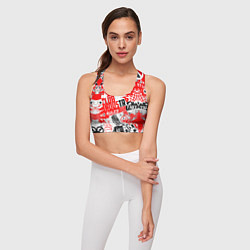 Топик спортивный женский Crazy, цвет: 3D-принт — фото 2