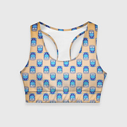 Женский спортивный топ Сгущенка паттерн