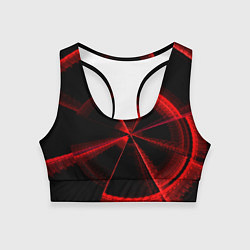 Топик спортивный женский Атомный неон, цвет: 3D-принт