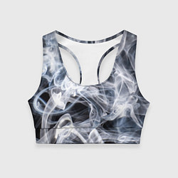 Топик спортивный женский Графика дыма, цвет: 3D-принт