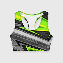 Женский спортивный топ Зеленые линии