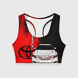 Топик спортивный женский Camry Toyota glitch, цвет: 3D-принт