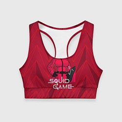 Топик спортивный женский Squid game, цвет: 3D-принт