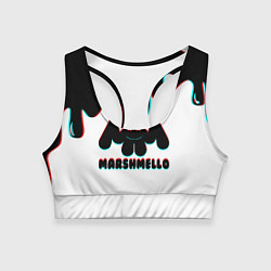 Топик спортивный женский MARSHMELLO MELT: МАРШМЕЛЛО, цвет: 3D-принт