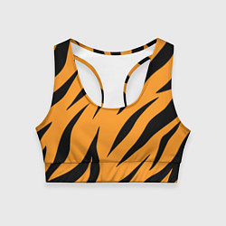 Топик спортивный женский Тигррра, цвет: 3D-принт