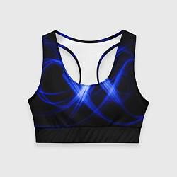 Топик спортивный женский Синяя бесконечность энергии, цвет: 3D-принт