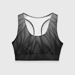 Топик спортивный женский Коллекция Rays Лучи Черный Абстракция 661-11-w1, цвет: 3D-принт