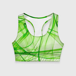 Топик спортивный женский Жизнерадостный салатовый, цвет: 3D-принт