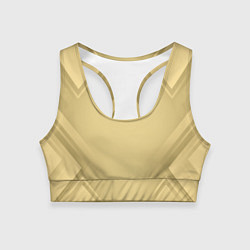 Топик спортивный женский Золотая абстракция, цвет: 3D-принт
