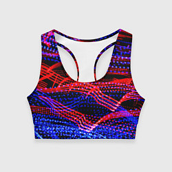 Топик спортивный женский Neon vanguard pattern 2022, цвет: 3D-принт