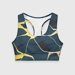 Топик спортивный женский Молния Разводы, цвет: 3D-принт