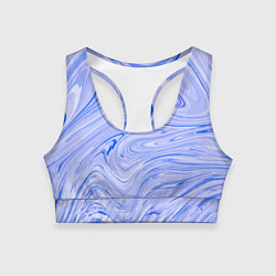 Топик спортивный женский Abstract lavender pattern, цвет: 3D-принт