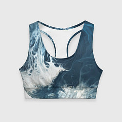 Топик спортивный женский Texture of dark waves, цвет: 3D-принт