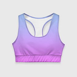 Топик спортивный женский Голубо-розовый градиент, цвет: 3D-принт