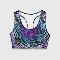 Топик спортивный женский Галактика Неон, цвет: 3D-принт