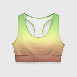 Топик спортивный женский Градиент Фисташки Gradient, цвет: 3D-принт