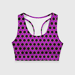 Топик спортивный женский Розовые круги, цвет: 3D-принт