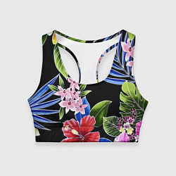 Женский спортивный топ Floral vanguard composition Летняя ночь Fashion tr