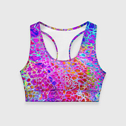 Топик спортивный женский Красочные всплески красок Экспрессия, цвет: 3D-принт