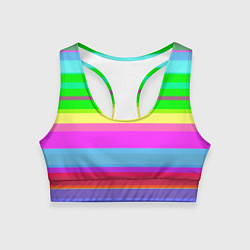 Топик спортивный женский Тропические линии, цвет: 3D-принт