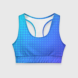 Топик спортивный женский Blue gradient, цвет: 3D-принт