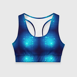 Топик спортивный женский Неоновые проводники - схемы, цвет: 3D-принт