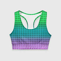 Женский спортивный топ Gradient lilac green plaid