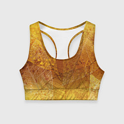 Топик спортивный женский Осенний узор, цвет: 3D-принт